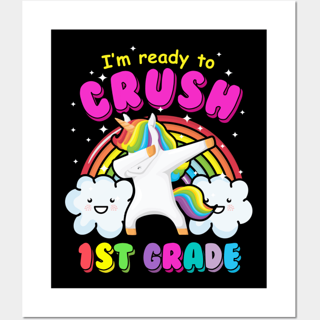 I'm ready to crush 1st grade dabbing Unicorn 2 Wall Art by opippi